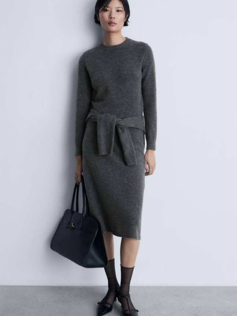 Mango wool mix ROUND-NECK KNITTED SWEATER